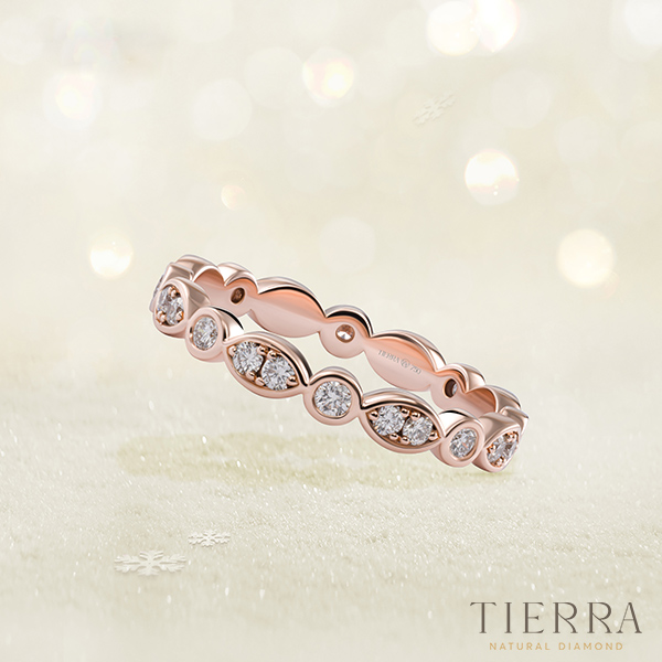 Nhẫn cầu hôn kim cương Eternity NCF0105 đơn giản nhưng độc đáo